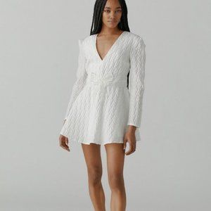 NEW Sister Jane Amelie Jacquard Mini Dress White Small NWOT